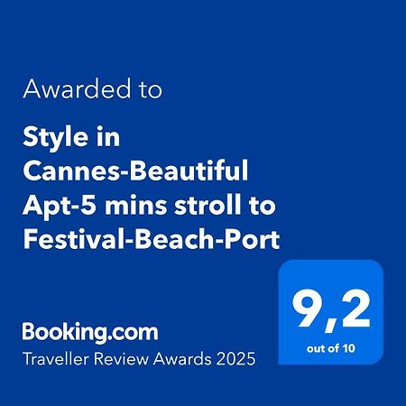 Style In Cannes-Beautiful Apt-5 Mins Stroll To Festival-Beach-Port Buitenkant foto
