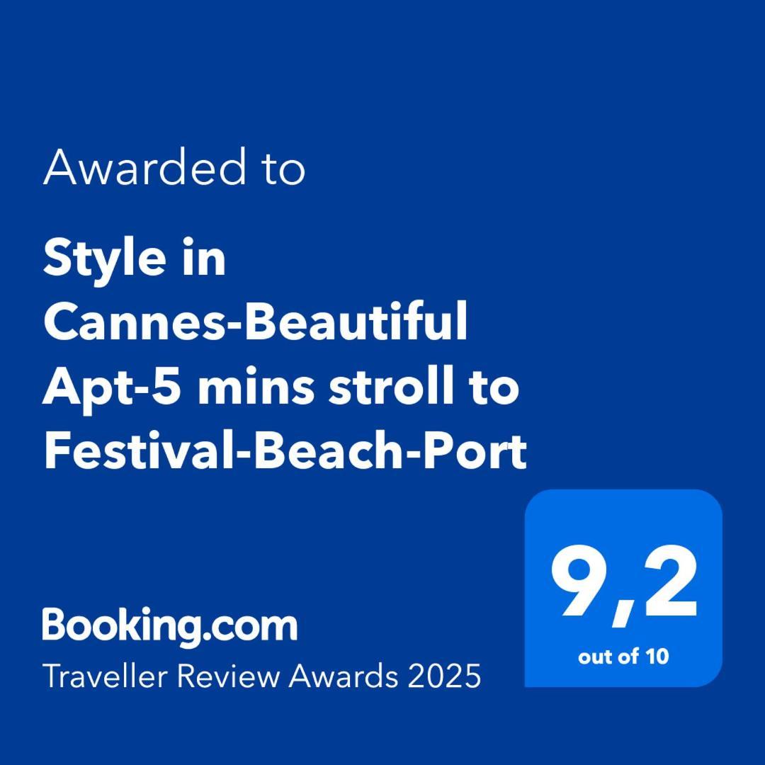 Style In Cannes-Beautiful Apt-5 Mins Stroll To Festival-Beach-Port Buitenkant foto